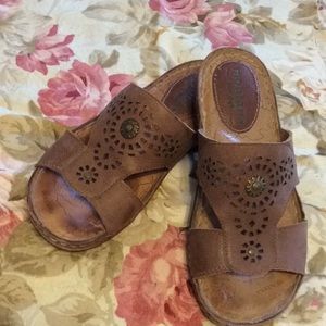 4/$10 Montana Brown Leather Sandals SZ 6 1/2